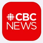 Logo of CBC News featuring the text "CBC NEWS" in bold white letters on a red background, accompanied by a stylized image of a broadcasting symbol on the left.