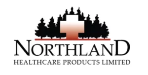 Logo of Northland Healthcare Products Limited featuring stylized trees and a red cross, with the name 'NORTHLAND' prominently displayed above the text 'HEALTHCARE PRODUCTS LIMITED'.