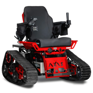 Picture of a red action, track Z all-terrain wheelchair