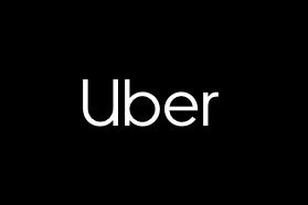 The logo of Uber, featuring the word 'Uber' in white text on a black background.