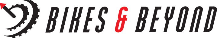 Logo of Bikes & Beyond featuring a stylized bicycle design and the brand name in bold letters.