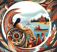 The cover displays a painting of a Native woman, highlighting her traditional clothing and dignified presence.