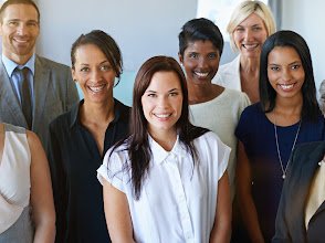 A mix female and some male healthcare aides