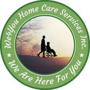 We4You Home Health Care Services Words around picture of person pushed in wheelchair